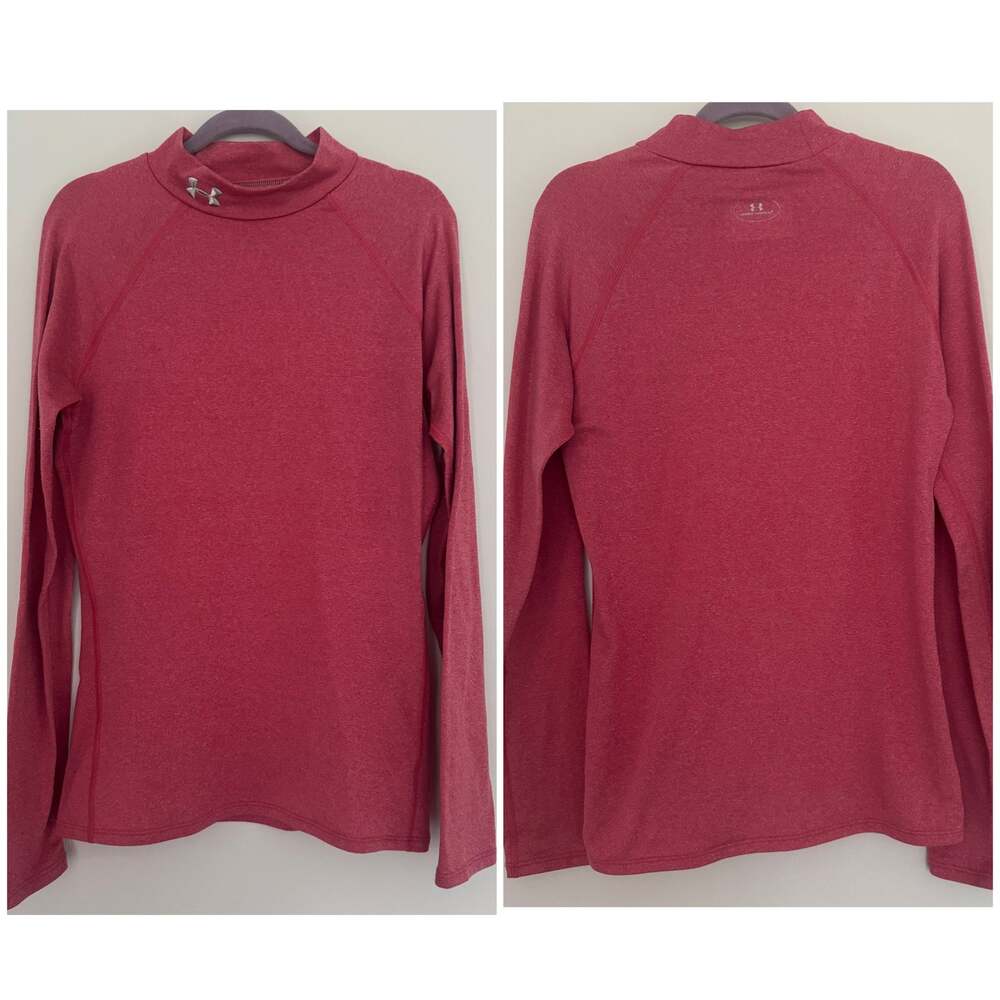 Under Armour Fitted Coldgear Long Sleeve in Red